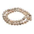 HARFINGTON 50pcs Natural Stone Beads 6mm Elongation Round Gemstone Stone Loose Beading Real Genuine Smooth Balls Bead for Jewelry Making Bracelets Necklace Earrings DIY - color: Elongation Stone, size: 6mm