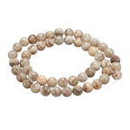 HARFINGTON 50pcs Natural Stone Beads 6mm Elongation Round Gemstone Stone Loose Beading Real Genuine Smooth Balls Bead for Jewelry Making Bracelets Necklace Earrings DIY - color: Elongation Stone, size: 6mm