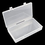 4 Pack Rectangular Clear Plastic Storage Containers Box with Hinged Lid for Beads and Other Small Craft Items (6.1 x 3.3 x 1.18 inch) - size: 6.1 x 3.3 x 1.18 inch
