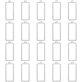 uxcell 25Pcs Alloy Open Bezel Pendants, Rectangle Hollow Frame Pendant Geometric Open Back Frame Pendant for Resin Jewelry Making Earrings Necklace Bracelet DIY, Silver Tone - color: Silver Tone, size: 1.93 x 0.8 inch