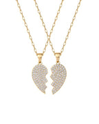 PAVOI 14K Gold Plated Cubic Zirconia Heart Necklace | Cute Dainty Love Pendant Necklaces for Women - Valentines Day Trendy Jewelry - style: Heart - BFF