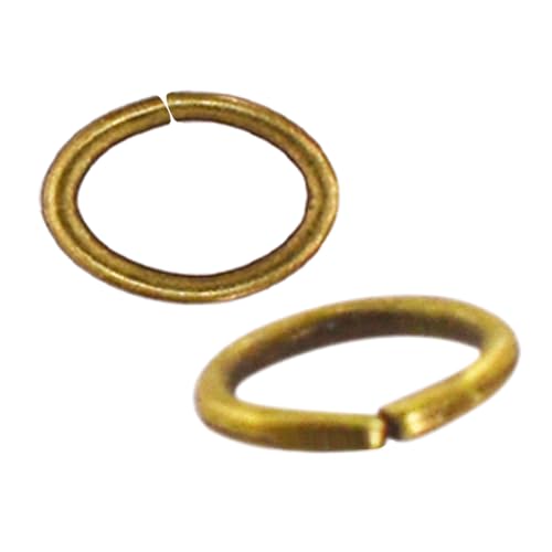 Mandala Crafts 1100 Pcs 7X5mm Antique Brass Oval Jump Rings - Nickel &, Easy to Use, Tarnish & Rust Resistant, Ideal for Jewelry Making & Crafting - color: Antique Brass, size: 7X5mm