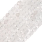 BEADIA Faceted Natural White Agate Stone Round Beads 8mm 36cm/Strand for Jewelry Making - color: White Agate, size: 8mm