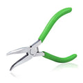 SPEEDWOX Mini Bent Nose Pliers for Jewelry Making 4-1/2 Inches 45 Degree Curved Serrated Jaws Small Thin Needle Nose Micro Chain Nose Pliers Precision Fine Pliers Professional Beading Tool Hobby Craft - style: Bent Nose Pliers