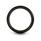 Chain Tool Ring - Gift for Cyclist - 8mm - Band - Gunmetal Black Silver - Personalized Custom Engraving - Men Women - Anniversary Engagement Wedding - Tungsten Carbide - Flat Dome Bevel - color: 06 - Gunmetal Black Tungsten