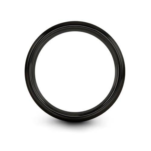 Chain Tool Ring - Gift for Cyclist - 8mm - Band - Gunmetal Black Silver - Personalized Custom Engraving - Men Women - Anniversary Engagement Wedding - Tungsten Carbide - Flat Dome Bevel - color: 06 - Gunmetal Black Tungsten