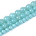Natural AA Blue Amazonite 6mm Gemstone Round Loose Beads Strand for DIY Bracelet Necklace Jewelry Making Bead - color: AA Blue Amazonite, size: 6mm