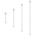 Necklace Extender, 4Pcs 925 Sterling Silver Necklace Extenders Chain Bracelet Anklet Extension for Women Multiple Necklaces Jewelry (1”, 2”, 3”, 4”) - color: Silvery