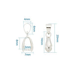 Fashewelry 200pcs Brass Pendant Pinch Bails Silver 8x5mm Inner Diameter Dangle Charm Clasp Clip for Top Drilled Bead Necklace Earring Jewelry Making Pin:0.9MM - color: Silver