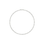 Amazon Essentials 14k Gold or Sterling Silver Plated Figaro Chain Necklace - color: Silver, size: 16", style: 4 mm