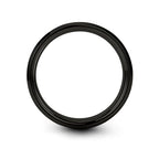 Chain Tool Ring - Gift for Cyclist - 8mm - Band - Gunmetal Black Silver - Personalized Custom Engraving - Men Women - Anniversary Engagement Wedding - Tungsten Carbide - Flat Dome Bevel - color: 13 - Black Tungsten