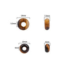 BEADIA Natural Yellow Tiger Eye Rondelle Stone with Large Hole (4mm) Loose Semi Gemstone Beads for Jewelry Making 10mmx4mm 24pcs - color: Yellow Tiger Eye, size: 10mm x 4mm
