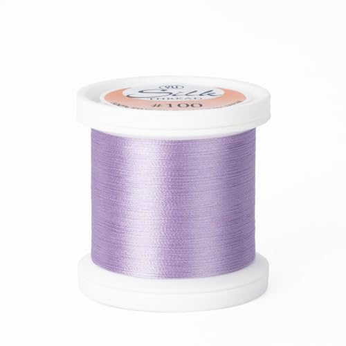 YLI Threads Silk Thread – 100 wt Fine Japanese Silk for Appliqué, EPP, and Quilting - Light Plum - color: Light Plum