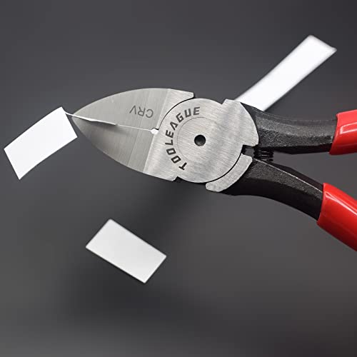 TOOLEAGUE Wire Flush Cutters, 7-Inch Side Cutter Clippers,C-RV Ultra Sharp Flush Cut Pliers, Heavy Duty Wire Cutters for Crafts,Artificial Flowers,Jewelry Making, Electrical & Any Clean Cut Needs