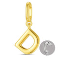 OVRUNS Initial Charm for Women,Letter Bracelet Necklace Charms Alphabet Pendant Charms With Clasp - color: Gold, style: Letter D