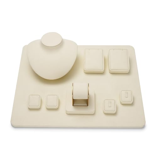Oirlv Microfiber Square Jewelry Display Base, Compact Showcase Pad for Small Accessories, Part of a Complete Jewelry Display Set - style: TT16404