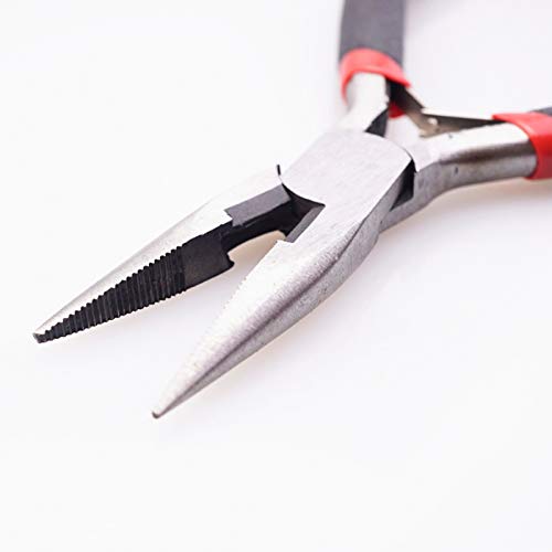 URSKYTOUS 4Pcs Jewelry Pliers Set Jewelry Making Pliers Tools Kit Include Jewelry Making Needle Nose Chain Nose Round Bent Pliers Wire Cutter for Bracelet Beading Craft Jewelry Making Supplies (Black) - color: Cn Black
