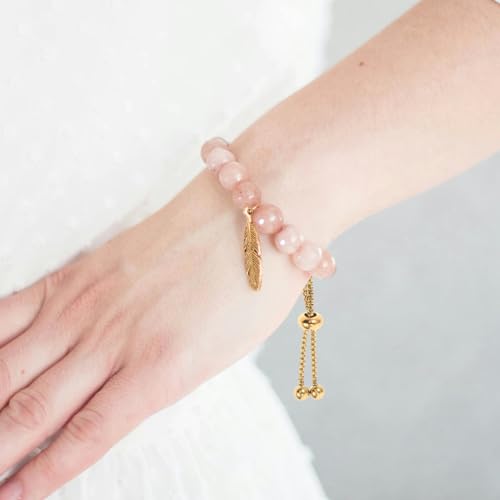Tofficu Adjustable Slider Bracelet Extension Chains with Ball Ends 2 Inch Gold Plated Stainless Steel Push and Pull Clasp for DIY Jewelry Making and Custom Fit