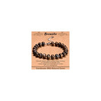 Natural Healing Gemstone Bracelet Handmade Yoga Stretch Elastic Bracelet Stress Relief Crystal Jewelry for Men and Women - color: Bronzite (Release Pressure), size: 5x8