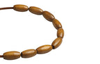 50Pcs Brown Oval Wood Tube Beads 20 x 10mm Barrel Natural Wooden Loose Spacer Beads for Bead Crafts Making (3mm Hole) - color: 20x10mm, Brown#50pcs