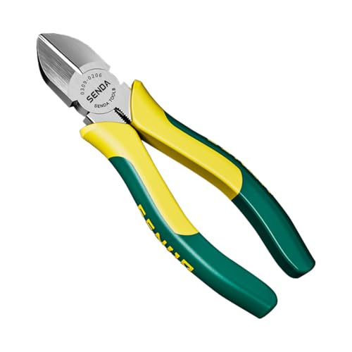 SENDA 6 Inch Wire Cutters CRV Steel, Heavy Duty Diagonal Flush Cut Side Cutters Pliers, Comfort Grip Handle Wire Snips for Crafting, Floral, Electrical, Jewelry Making & DIY Projects - style: Diagonal cutters