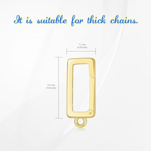 14K Gold Jewelry Clasp Necklace Extender Clasp Bracelet Extension Connector for DIY Necklace Bracelet Anklet Jewelry Making (Style 2) - size: Style 2-Yellow
