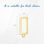 14K Gold Jewelry Clasp Necklace Extender Clasp Bracelet Extension Connector for DIY Necklace Bracelet Anklet Jewelry Making (Style 2) - size: Style 2-Yellow
