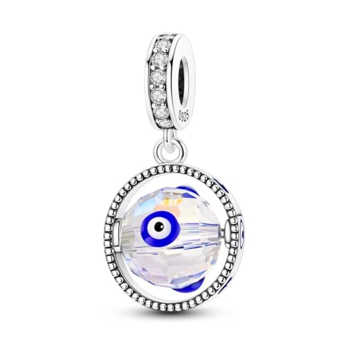 LAZA Charms for Bracelets 925 Sterling Silver Butterfly Summer Travel Ocean Lucky Charm Beads Pendant Jewelry for Women Mom - color: Devil's Eye