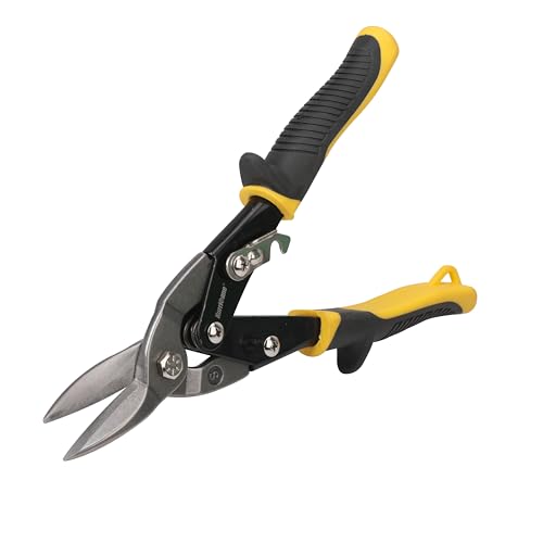HURRICANE 10 Inch Aviation Tin Snips, Straight Cut Shears for Sheet Metal, Aluminum, Gutter & DIY Projects, Regular Straight Cutting Sheet Metal Cutter - size: 10 Inch Regular: Straight Cut