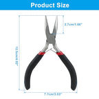 12.5cm/4.92" Chain Nose Pliers For Jewelry Making, Flat Nose & Craft Pliers, Jewelry Making Tool - style: Chain Nose Pliers