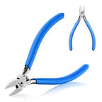 Wire Cutters, 5" Flush Cutters for Electronic Component, CR-V Side Cutters for Crafting, Ultra-Sharp Diagonal Cutters, Flush Cut Pliers for Jewelry Making, Plastic, Soft Copper Wire (2Pack) - size: A05-2Pack
