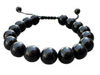 GAF TREASURES Grade A ++ Gemstone Round Bead Adjustable Bracelet 10mm, Genuine Crystal Bead Bracelet, Gift for Men & Women - color: Jet