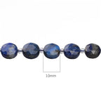 BEADIA Natural Faceted Lapis Lazuli Rondelle Disk Stone Beads 10x5mm 37cm for DIY Chain Jewelry Making - color: Lapis Lazuli
