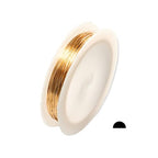 24 Gauge, 14/20 Yellow Gold Filled Wire (Half Round) Half Hard 14K Gold Filled Made in USA - 25FT by CRAFT WIRE - size: 24 Gauge, style: 25 Feet