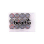 BEADIA Natural Unakite Rondelle Stone with Large Hole (5.5mm) Loose Semi Gemstone Beads for Jewelry Making 14mmx7.5mm 12pcs - color: Unakite, size: 14mm x 7.5mm