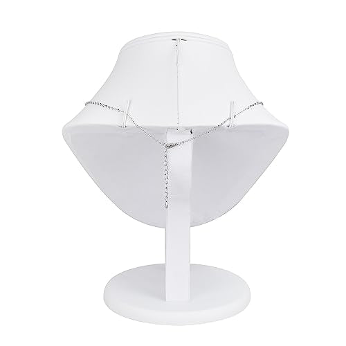 MOOCA White Leatherette Combination Display Jewelry Bust for Necklaces, Earrings, Rings - color: White PU Faux Leather