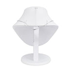 MOOCA White Leatherette Combination Display Jewelry Bust for Necklaces, Earrings, Rings - color: White PU Faux Leather