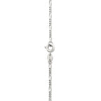 Amazon Essentials 14k Gold or Sterling Silver Plated Figaro Chain Necklace - color: Silver, size: 20", style: 2 mm