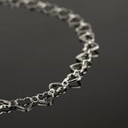 YOUBEIYEE 16.4 Feet Silver Plated Heart Chain Brass Handmade Embossed Link Chains Bulk on Spool with Open Jump Rings Lobster Clasps for Bracelet Necklace Jewelry Making - color: Silver Hollow Heart
