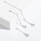 3 Pcs 925 Sterling Silver Necklace Extenders for Women Durable Strong Removable Necklace Bracelet Anklet Extension Jewelry Making Chains - color: 1 2 3 Inch, Silver