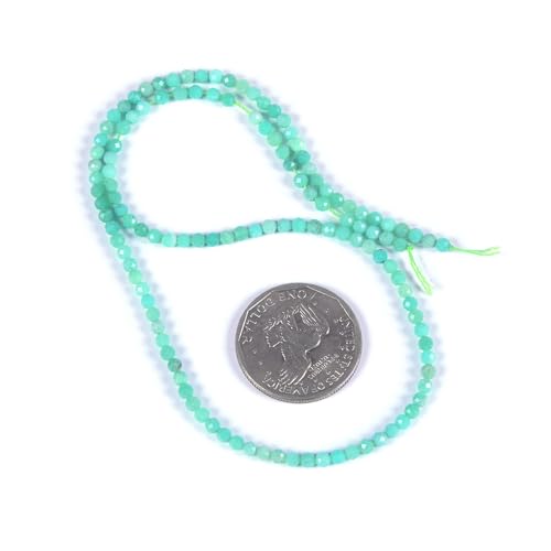 Australian Nephrite 3mm Faceted Gemstone Round Loose Beads Strand 15.5-16" DIY Jewelry Making - color: Australian Nephrite