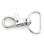 CRAFTMEMORE 3/4 Inch Trigger Snap Hooks Classic Swivel Lobster Claw Clasps Purse Lanyard Clip 20 Pack CSPS (Silver) - color: Silver