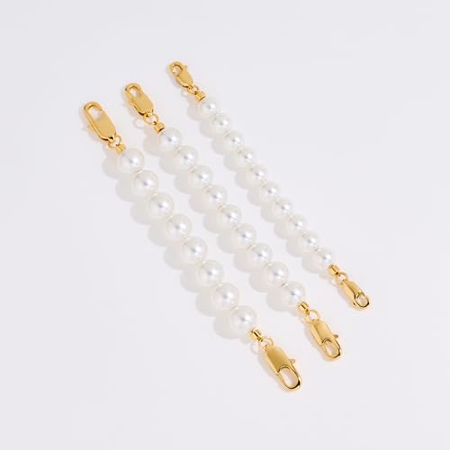 FAMARINE Gold Silver Necklace Extender Chains for Women - color: gold D
