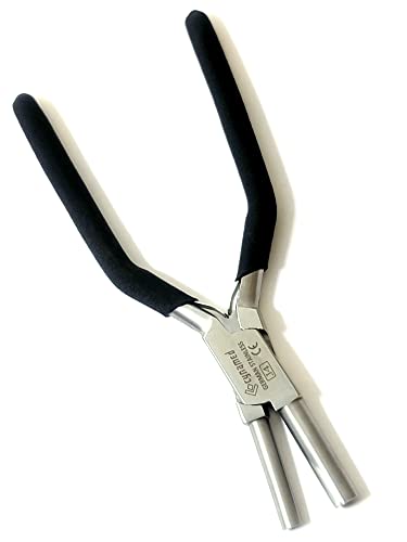 German Heavy Duty Bail Making Pliers - 6 IN 1 Wire Looping Pliers, BIG & SMALL SIZES 13, 16 & 20MM, 5, 7,10MM Anti Slip Comfort Grip Handle - style: MEDIUM 7 & 9MM