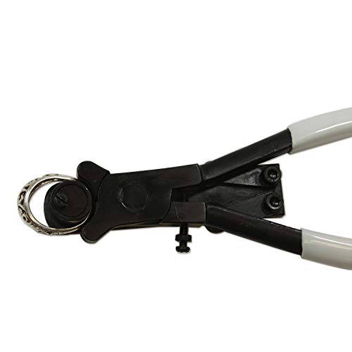 The Beadsmith Wire/Ring Bending Pliers, 7 inches (180mm), White PVC Grip, Spring Action Handle, Tool for Bending and Curving Wire, Rings, rods and Metal Strips