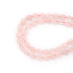 6×8mm Natural Rose Quartz Gemstone Loose Beads Flat Oval Healing Crystal Loose Stone Beads for Jewelry Necklace Bracelet Earring Craft - color: Rose Quartz