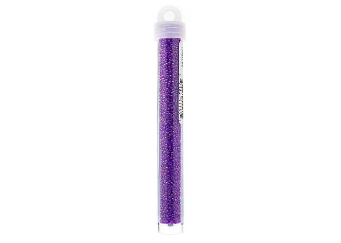 Miyuki Japanese Glass Seed Beads 22gms 11/0 in Luster Aqua Fuchsia Lined - color: Luster Aqua Fuchsia Lined