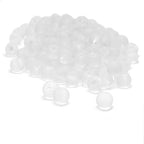 100 Matte Frosted Translucent 6mm x 5mm Round Loose Glass Jewelry Spacer Beads with 1.2mm Hole in Many Colors (Clear White) - color: Clear White