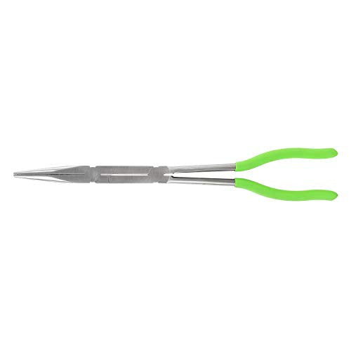 OEMTOOLS 22633 13 Inch X-Type Long Nose Pliers, Straight, Precision Grip, Steel, With Comfort Grip Handle - style: 13 inch x-type long nose pliers