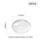Koliva Oval Cabochons 30x40MM Clear Glass Cabochon 50PCS Transparent Glass Cabochons with Flat Backs Glass Dome for DIY Crafts Photo Pendant Jewelry Making (30x40MM,50PCS) - size: 30x40MM,50PCS